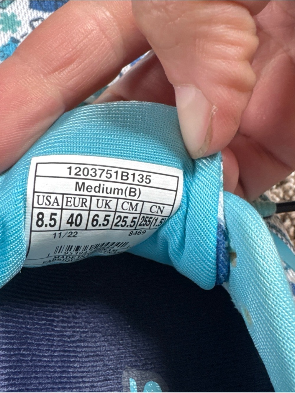 Brooks Trace 3 Lightweight Turquoise Nurse Patterned Running Shoes Womens 8.5 B - Picture 6 of 9